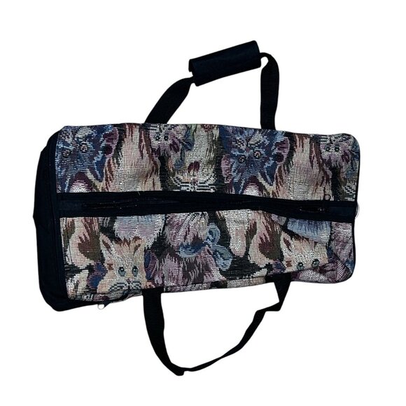 Retro Cat Pattern Pet Cat Carrier Bag with Shoulder Strap and Handle - Picture 5 of 10